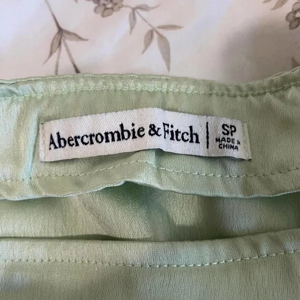 Abercrombie Mint Satin Midi Skirt - Image 3