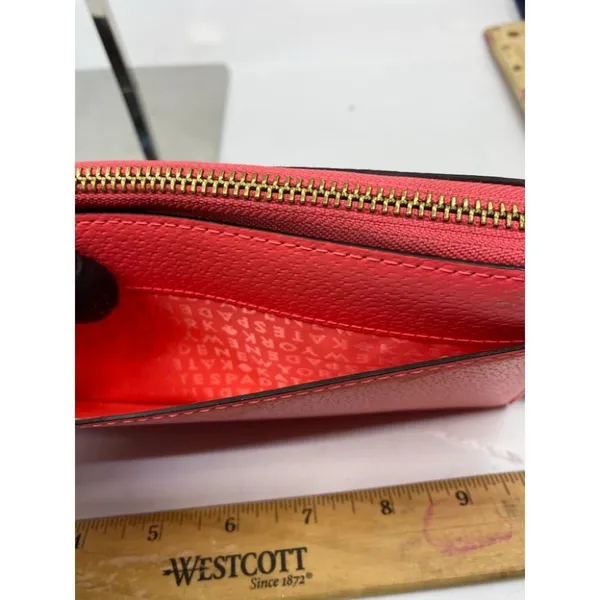 Kate Spade Women's Pink Tan Zipper Wallet - Image 5