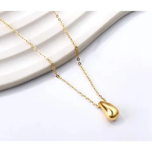 Teardrop Pendant Necklace,‎ Gold Plated Sterling Silver Jewelry, 16-18” - Image 11