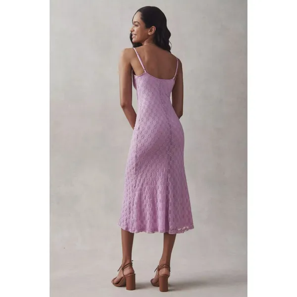Bardot Adoni Mesh Midi Dress in Lilac Purple 6 New Womens Bodycon Stretch - Image 13