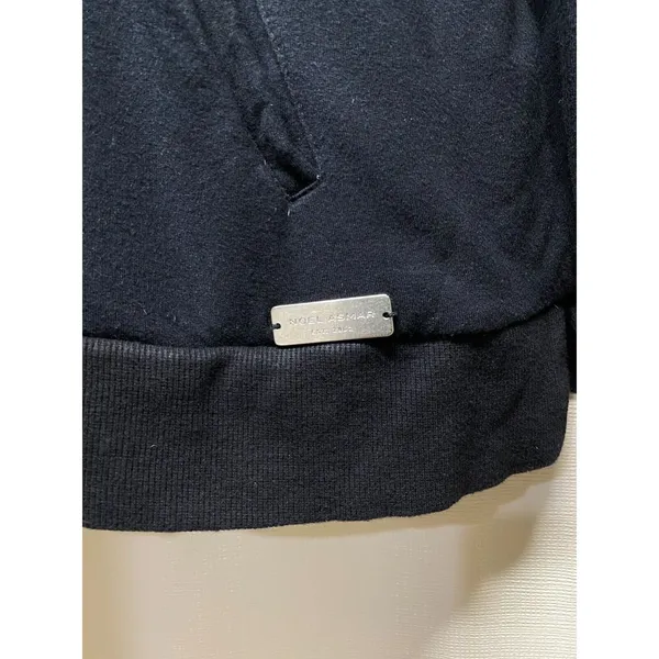 Noel Asmar Equestrian Merino Wool Blend Funnel‎ Neck L Pullover Black Sweatshirt - Image 3