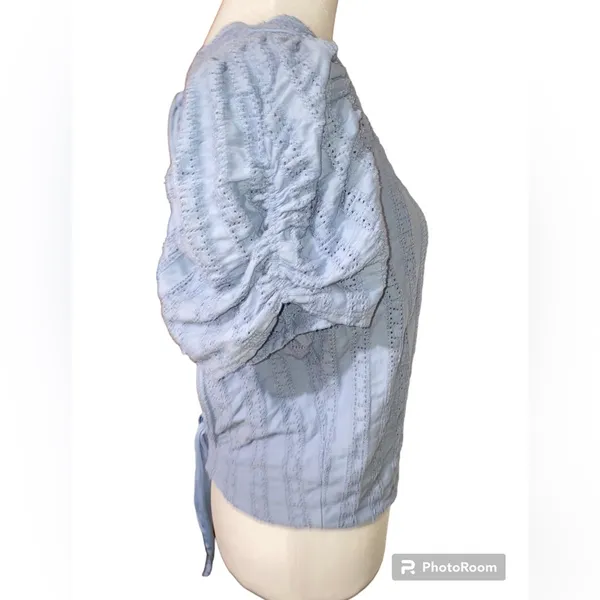 Free People Blue Women's Top Size M - Image 3