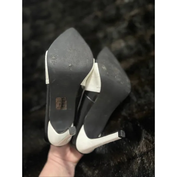 Cape Robbin Gigi-7 Leatherette Pointy Toe Sports Stripe Stiletto Mule Heels 6.5 - Image 4