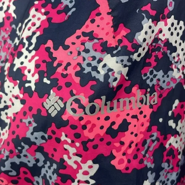Columbia Windbreaker Light Jacket Full Zip Pink Camouflage size Large - Image 10