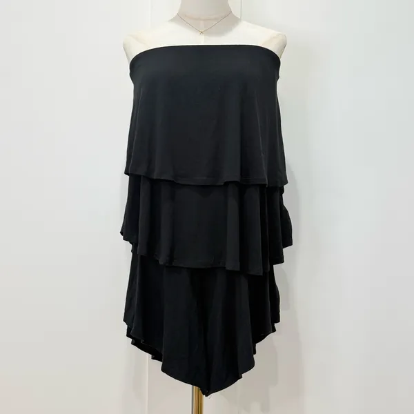 Free People Beach Sunsational Set Small Black Strapless Top Shorts Vacay Resort - Image 6