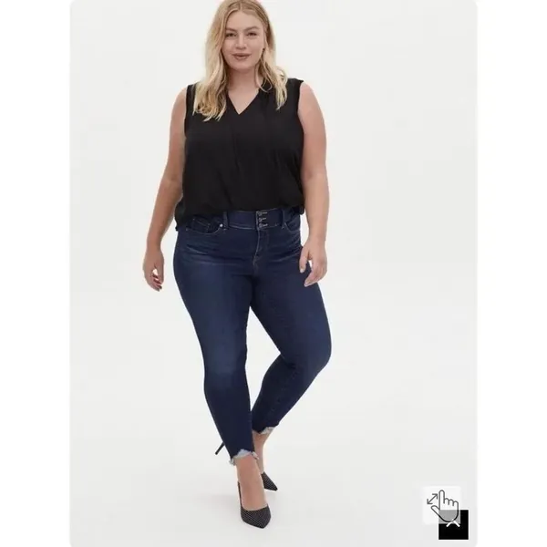 Torrid Black Chiffon Tank Sleeveless Womens Plus Size 2X NEW #734 - Image 4