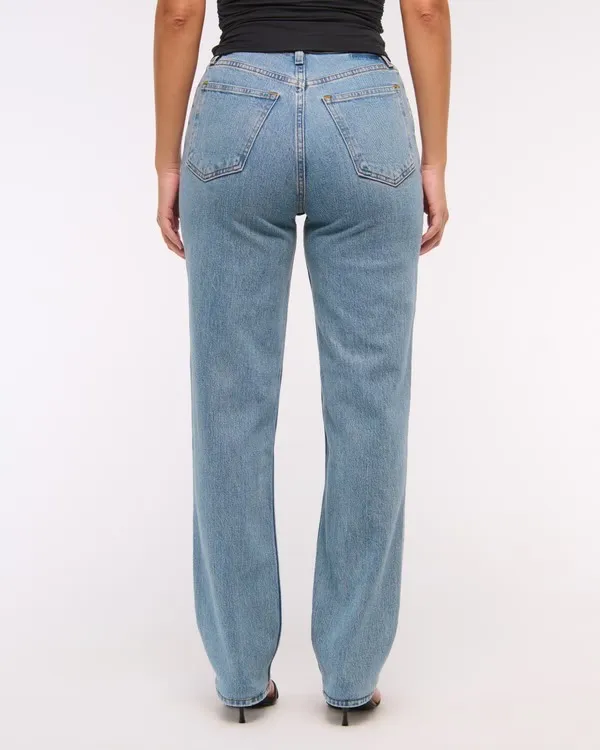 Abercrombie & Fitch Curve Love Ultra High Rise 90s Straight Jean - Image 5