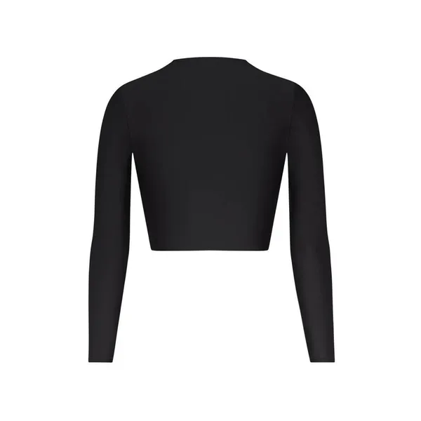 ✨SKIMS Cutout Lace Up Cropped Top in Onyx Size Medium - Image 3