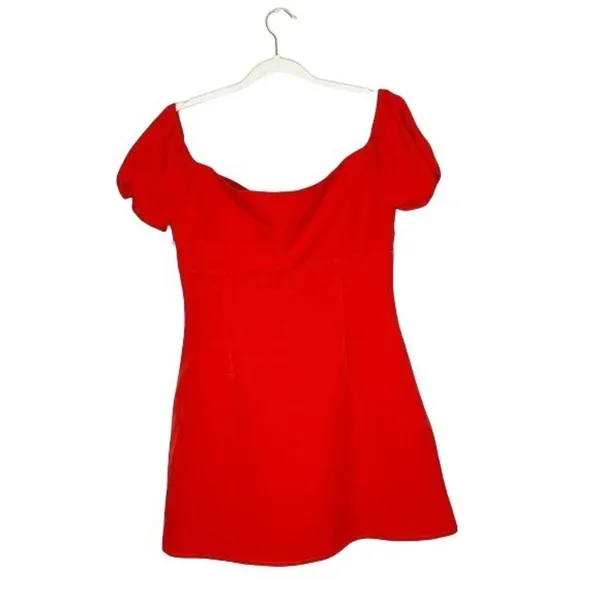 Majorelle Bridget Mini Dress Size Large Ruby Red Strapless Off the Shoulder - Image 4