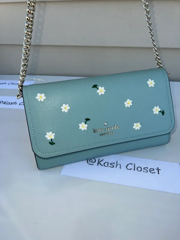 Kate Spade Darcy Embroidered Chain Crossbody & Convertible Wallet - Image 10