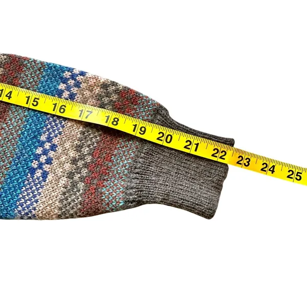 VTG Saturdays Generation Womans Crew Neck‎ Knit Sweater L Geometric Grandma Cozy - Image 7