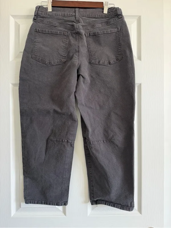 EVEREVE Emerson Utility Barrel Pants Charcoal Gray High Rise Size 30 ECV2158 - Image 2