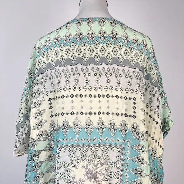 NWOT Johnny Was Arroyo Ice Floral Paisley Long Tunic Shirt Blouse Size L - Image 7