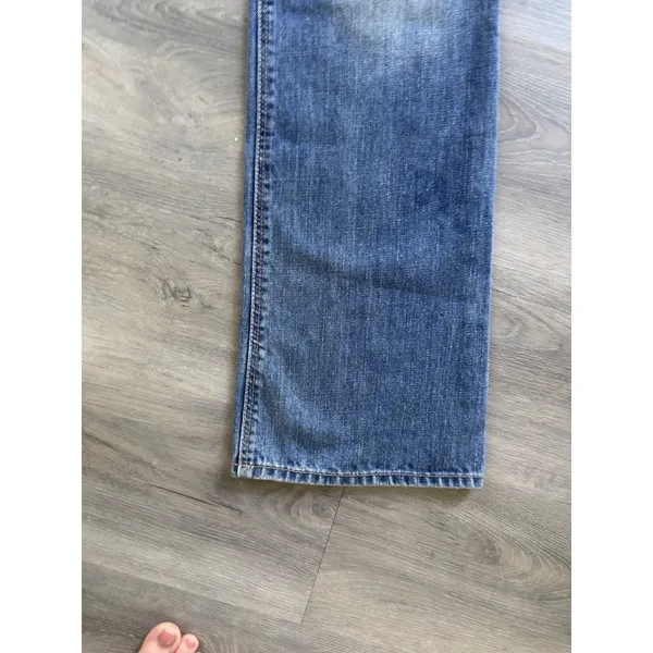 Hollister Y2K Women's Medium Wash Distressed Low Rise Bootcut Jeans Size 9 reg - Image 3