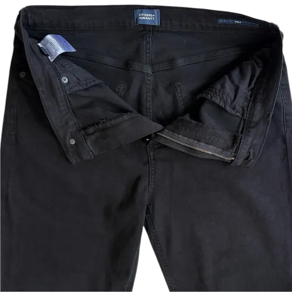EUC 7 For All Mankind Isola Flare Jeans Black Size 32 - Image 6