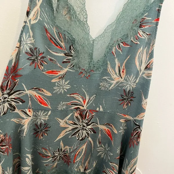 Free People Bellflower Lace Tunic Tank in Seaglass Medium - Image 6