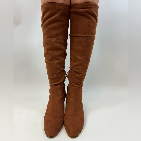 Marc Fisher Tan Suede Over the Knee Boots Size 6.5 - Image 4