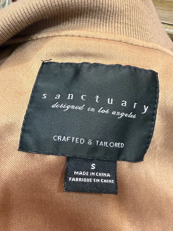 Sanctuary Faux Fur Bomber Jacket - Taupe Brown Sz S - Image 5