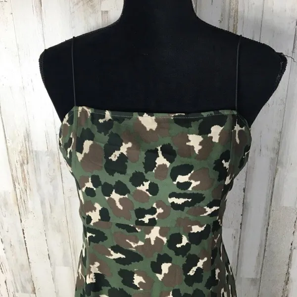 Wild Honey Camo Print Sleeveless Dress Green NWT v6x - Image 2