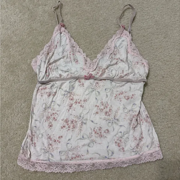 Victoria’s Secret Pink Floral and Lace Cami Top - Image 3