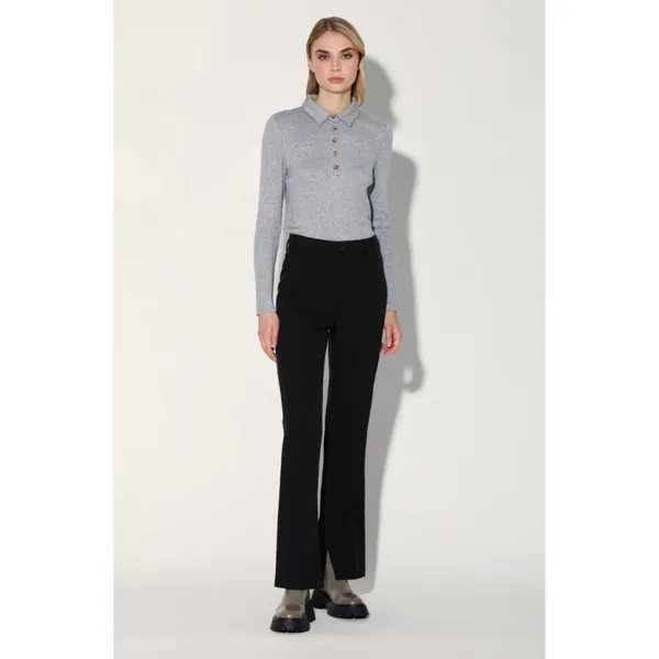 Walter Baker Atlas Wide Leg Pants Black Trouser Minimalist Office Slit Small NWT - Image 3