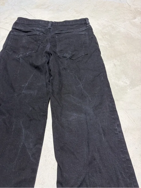 J. Crew re-96-blk ‘96 slim wide Black Jeans 28 - Image 8