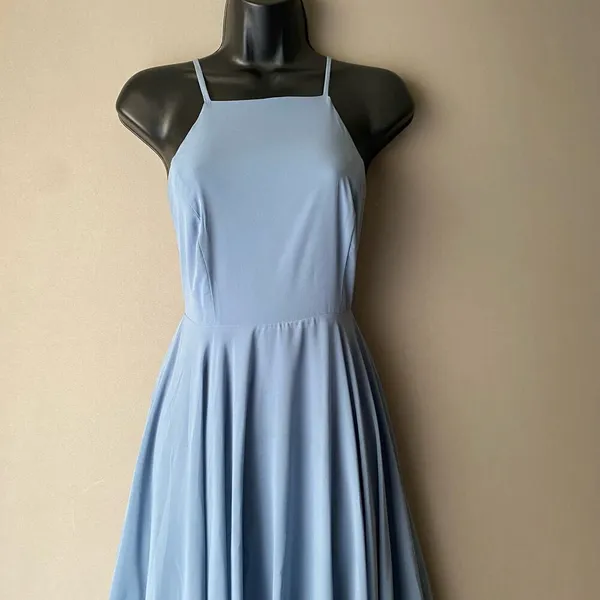 Lulu's sz XS Blue Halter A-line Maxi Dress‎ - Image 2