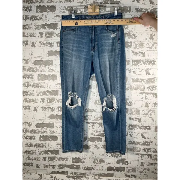 American Eagle | women mom jean denim distressed - Image 8