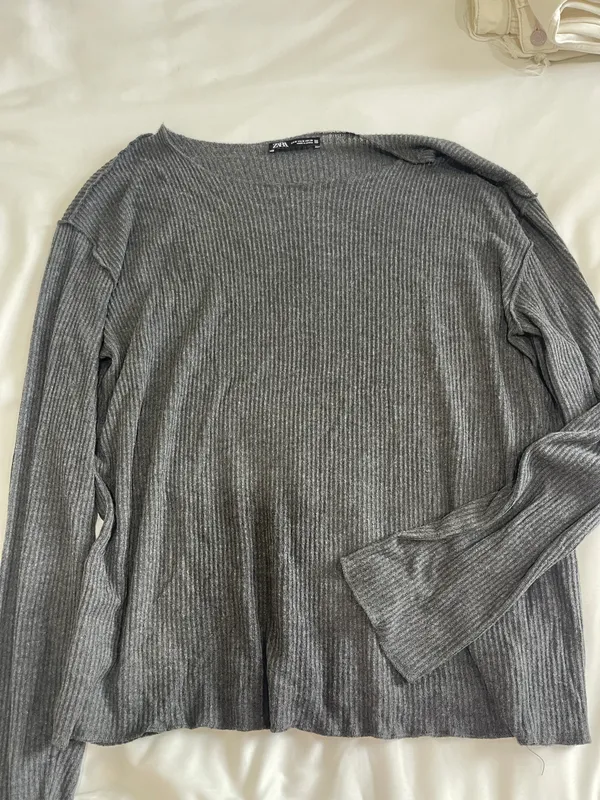 ZARA Knit Ribbed Shirt - Image 2