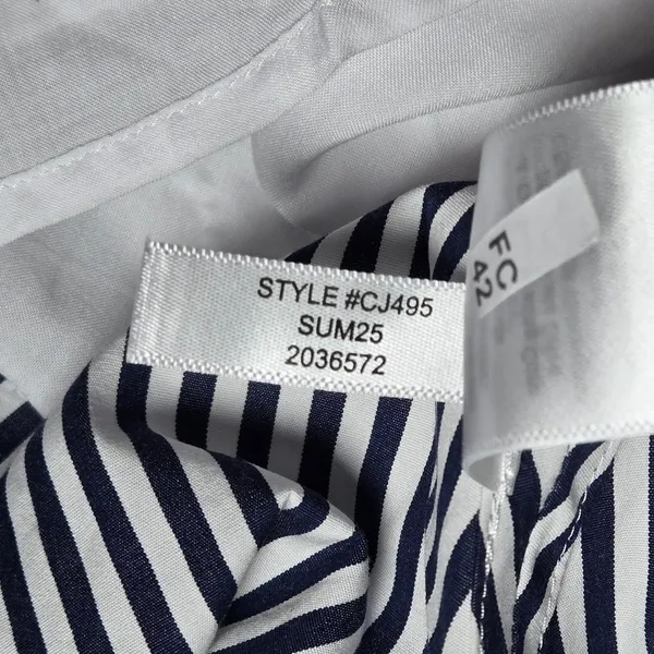 J. Crew Delilah dress striped cotton poplin‎ CJ495 S NWT Short Sleeve Blue White - Image 7