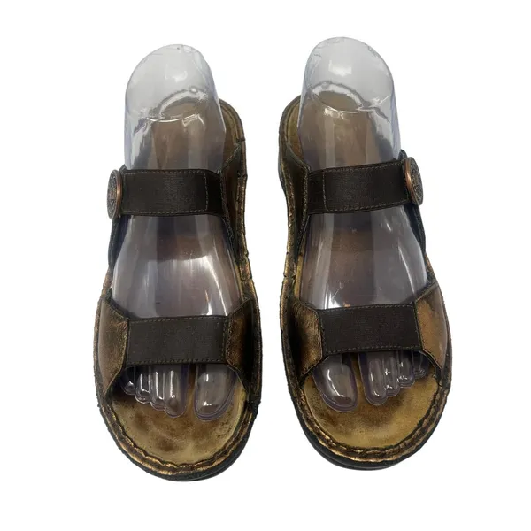Naot Metallic Bronze Double Strap Comfort Sandals 39 - Image 4