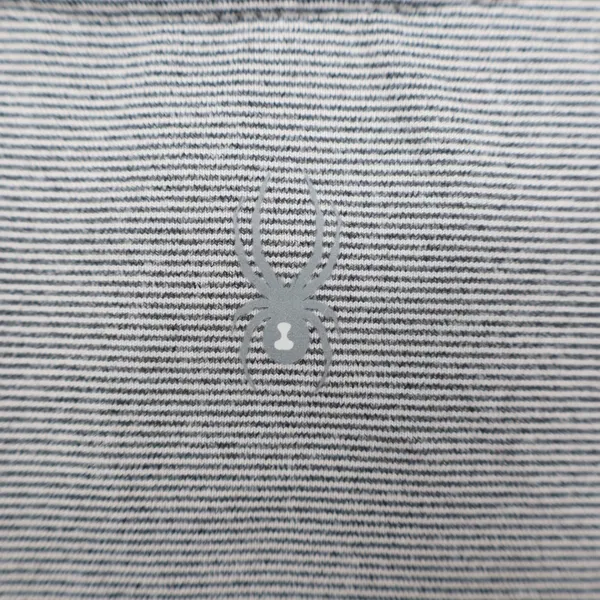 Spyder Active Womens Grey Micro Stripe Long Sleeve Performance Top Large - Image 6