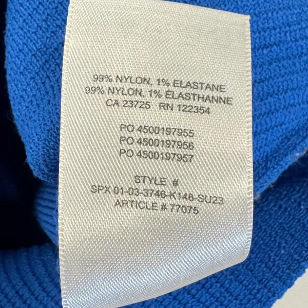 Babaton Sculpt Knit Criss Cross Tank Top Royal Blue Size S 77075 Monochrome - Image 7