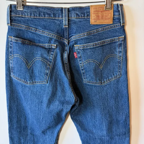 Levi Strauss 501 Original Fit Button‎ Fly Blue Denim Jeans W26 - Image 10