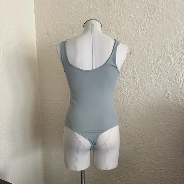 Abercrombie and Fitch Pastel Green Blue Bodysuit Medium - Image 3