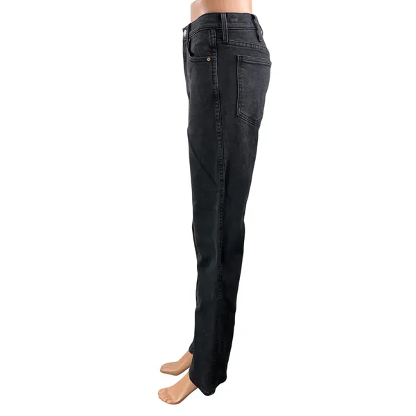 Aritzia Denim Forum Black Cowgirl High Rise Boot Straight Denim Jean Pants Sz 27 - Image 2