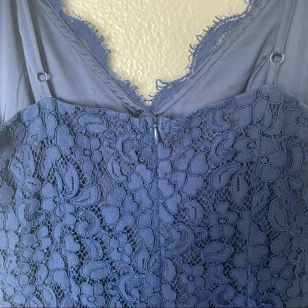 Lulu’s Picture of Perfection Spaghetti Strap Navy Blue Lace Dress Size Small - Image 10