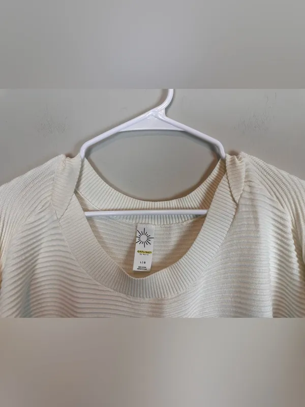 OFFLINE by Aerie Home Stretch Off The Shoulder Sweater Size Large - Image 6
