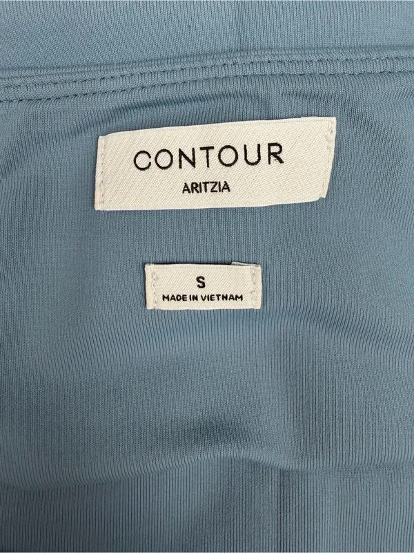 Aritzia Contour Square Neck Dusty Blue Short Sleeve Bodysuit - Image 3