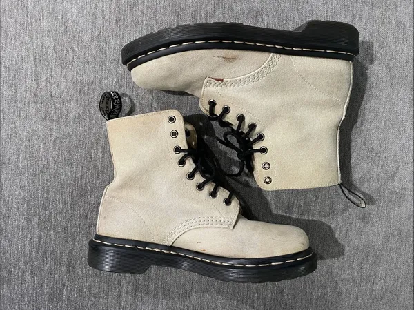 Dr. Martens Page Mix Canvas Combat Boots Size 8 - Image 2