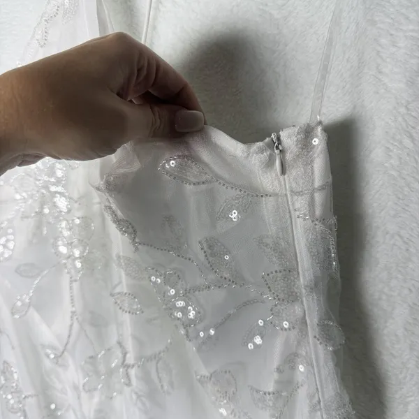 Peppermayo Rumi Beaded Mini Dress White Women's US Size 12 - Image 5