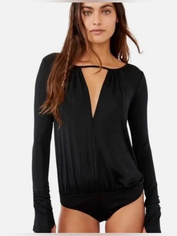 Intimately Free People Kaya Womens Keyhole‎ Thumb Hole Bodysuit Size Small - Image 2