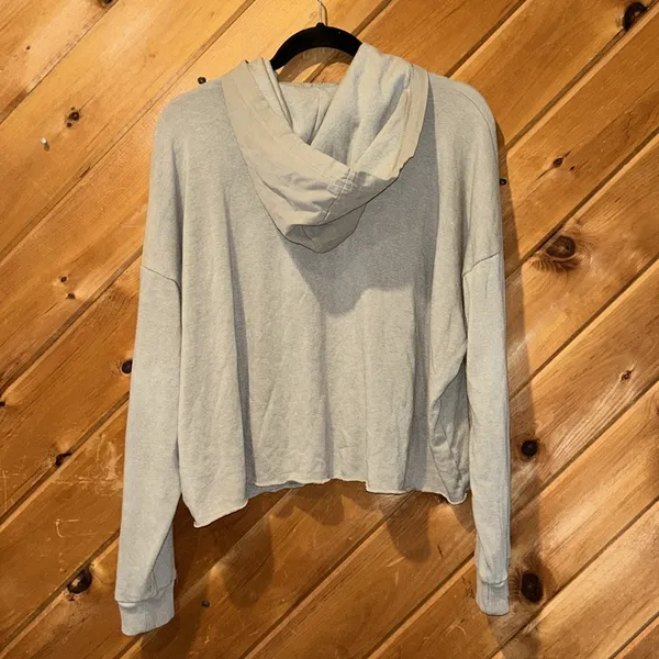 American eagle pocket crop hooded army green sweatshirt - Image 6