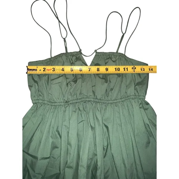 Abercrombie & Fitch Mini Dress Women Green Strappy Empire Waist Boho Feminine M - Image 7