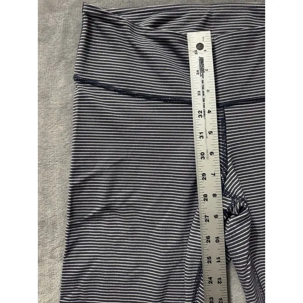 Lululemon Women's‎ Wunder Under Pant Super Stripe Cadet Blue White Size 6 - Image 7
