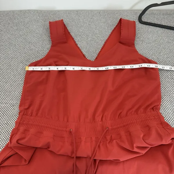 Athleta Savannah Jumpsuit Romper 4 Wide Leg Casual Current Red - Image 12