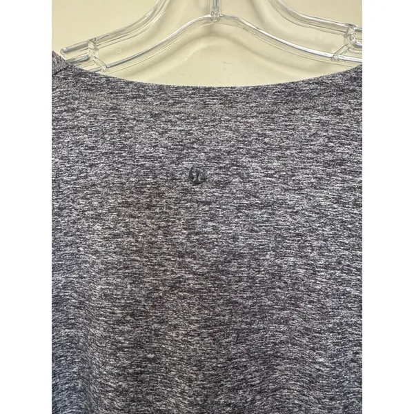 Lululemon Dash To Class Long Sleeve Heathered Black Size 10 - Image 5
