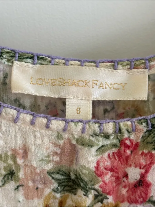 LOVESHACKFANCY EXLEY MIDI SHINNING JEMSTONE DRESS floral cottagecore lace - Image 10