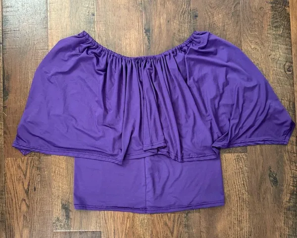 DREAGAL purple shawl top, size XL - Image 4