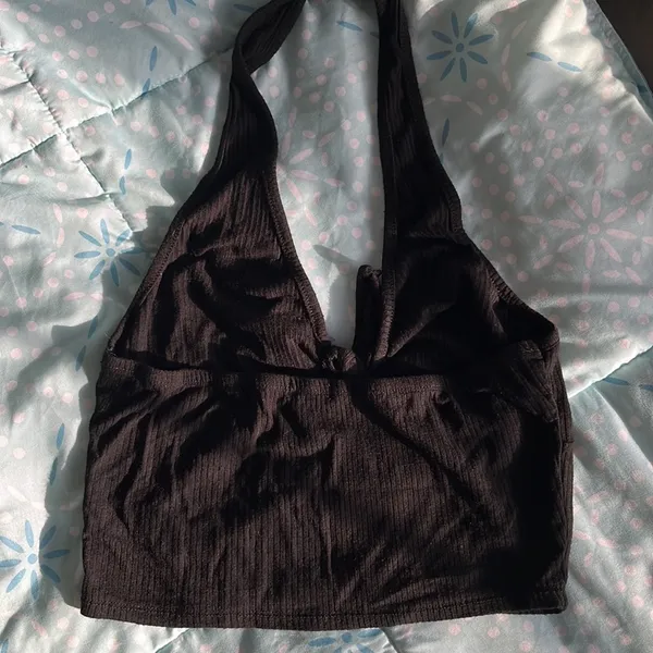 BLACK Halter top Size L - Image 2